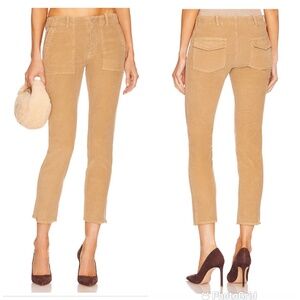 Nili Lotan Jenna Corduroy 111/88 80NL New York Khaki Raw Edge Pants Size 2